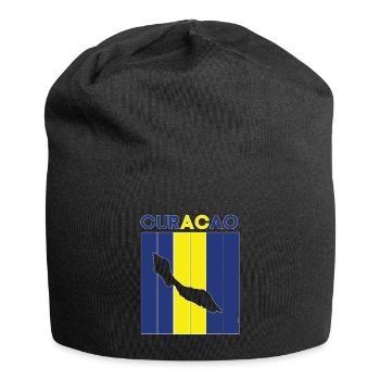 Curacao national border and flag - Jersey Beanie - black - Front