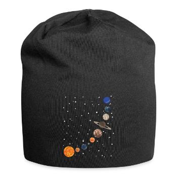 Planète Voie lactée - Bonnet en jersey - noir - Devant