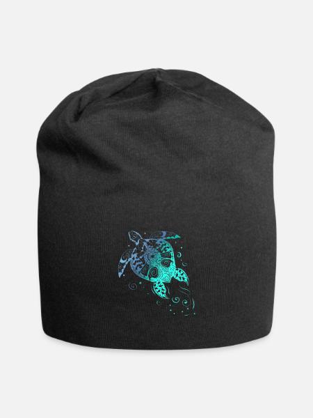 Tortues Mandala Oceanolegen Tattoo Cadeau - Bonnet en jersey - noir