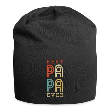 Papa Vater Paps Geschenk Dad Vatertag Geburtstag - Jersey-Beanie - Schwarz - Vorne