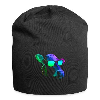 vache fraîche - Bonnet en jersey - noir - Devant
