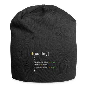 Programmierer Coding - Jersey-Beanie - Schwarz - Vorne