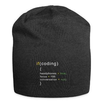 Coder coding - Jersey Beanie - charcoal grey - Front