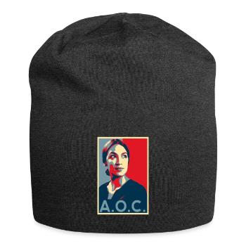 AOC für Präsident 2024 Alexandria Ocasio-Cortez - Jersey-Beanie - Anthrazit - Vorne