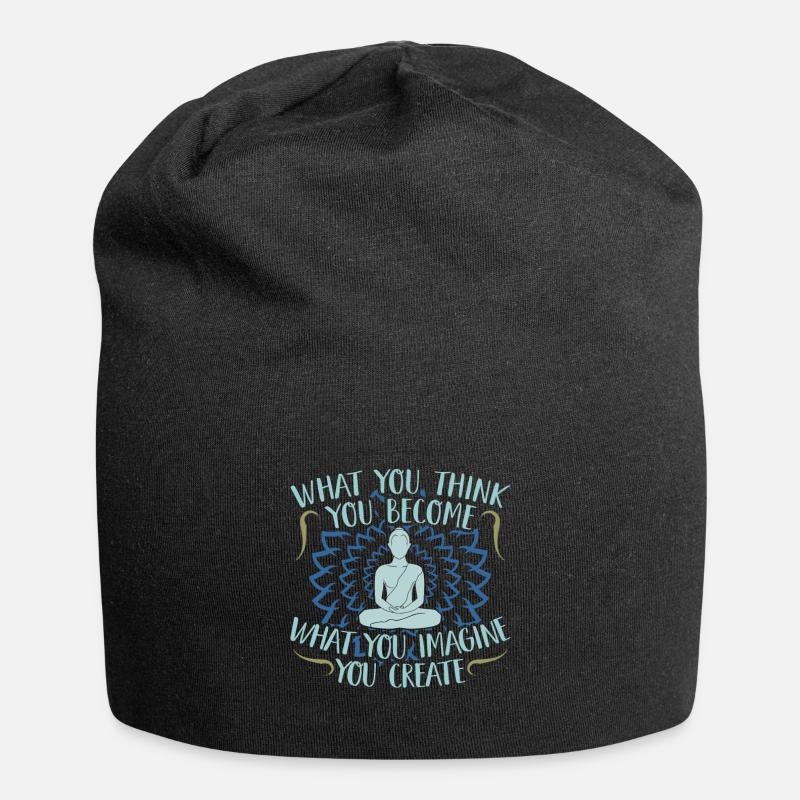 Buddhismus - Jersey-Beanie - Schwarz