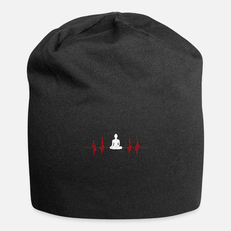 Buddhismus - Jersey-Beanie - Schwarz
