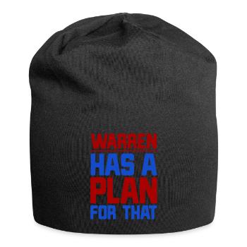 Warren hat einen Plan dafür Elizabeth Warren - Jersey-Beanie - Schwarz - Vorne