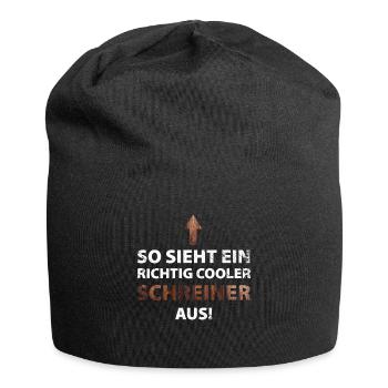So sieht ein richtig cooler Schreiner aus - Jersey-Beanie - Schwarz - Vorne