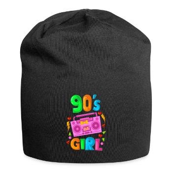 I love the 90s 90er Party Outfit 90s Girl - Jersey-Beanie - Schwarz - Vorne