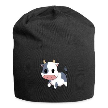 Little cute cow - Jersey Beanie - black - Front