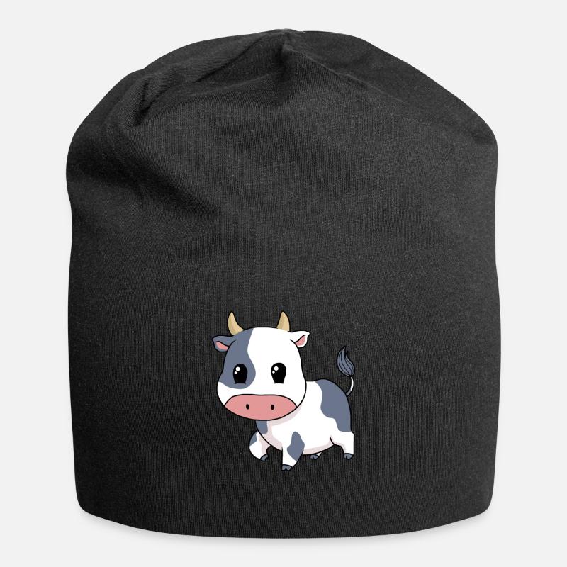 Kleine Süße Kuh - Jersey-Beanie - Schwarz
