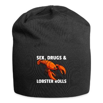 Homard homard écrevisse cancer crabe - Bonnet en jersey - noir - Devant