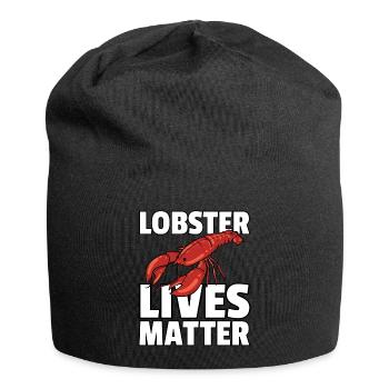 Homard homard écrevisse cancer crabe - Bonnet en jersey - noir - Devant