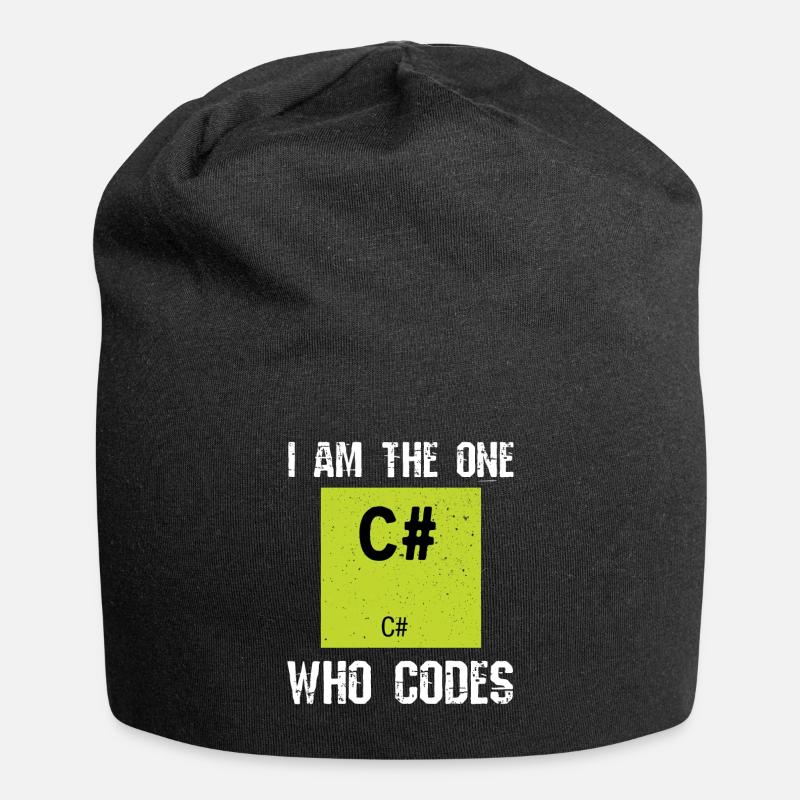 Programmation des codes C # - Bonnet en jersey - noir