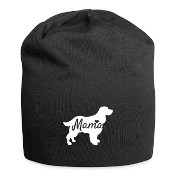 Cocker Spaniel - Jersey-Beanie - Schwarz - Vorne