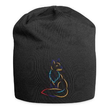 Renard renard forêt animaux silhouette - Bonnet en jersey - noir - Devant