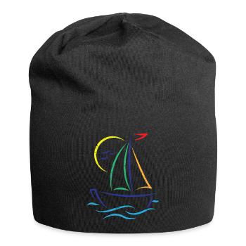Sailboat Ship Sport Boat Sailing Sailing Boat - Jersey Beanie - black - Front