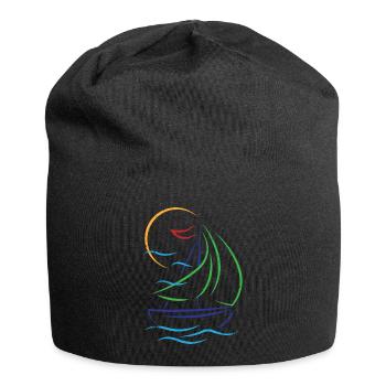 Voilier bateau sport bateau voile voilier - Bonnet en jersey - noir - Devant