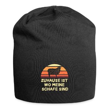 Zuhause ist wo meine Schafe sind lustiges Geschenk - Jersey-Beanie - Schwarz - Vorne