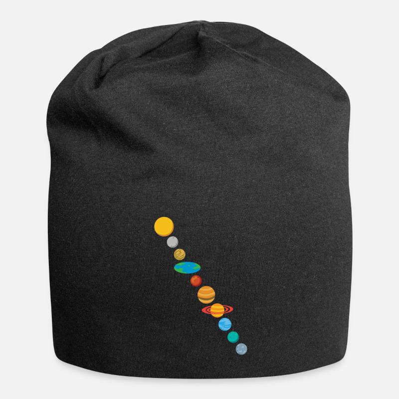 The earth is flat - Jersey Beanie - black