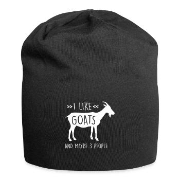 I Like Goats Goat Goat billy goat gift - Jersey Beanie - black - Front