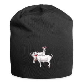 Chèvre chèvre bouc Bock Bergers Bauer Cadeau - Bonnet en jersey - noir - Devant