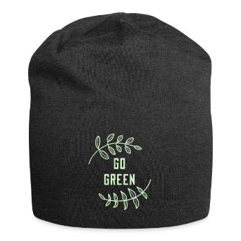Passez au vert en disant feuille terre planète changement climatique vert - Bonnet en jersey - charbon - Devant