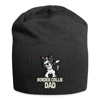 Border Collie Dad Papa Dog Saying - Jersey Beanie - black - Front