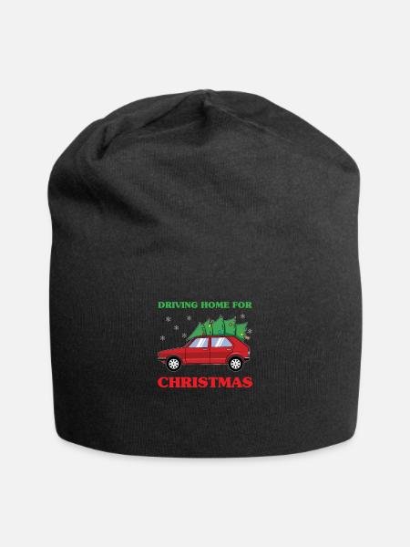 Weihnachten Auto Driving Home - Jersey-Beanie - Schwarz