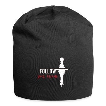 Schach - Jersey-Beanie - Schwarz - Vorne