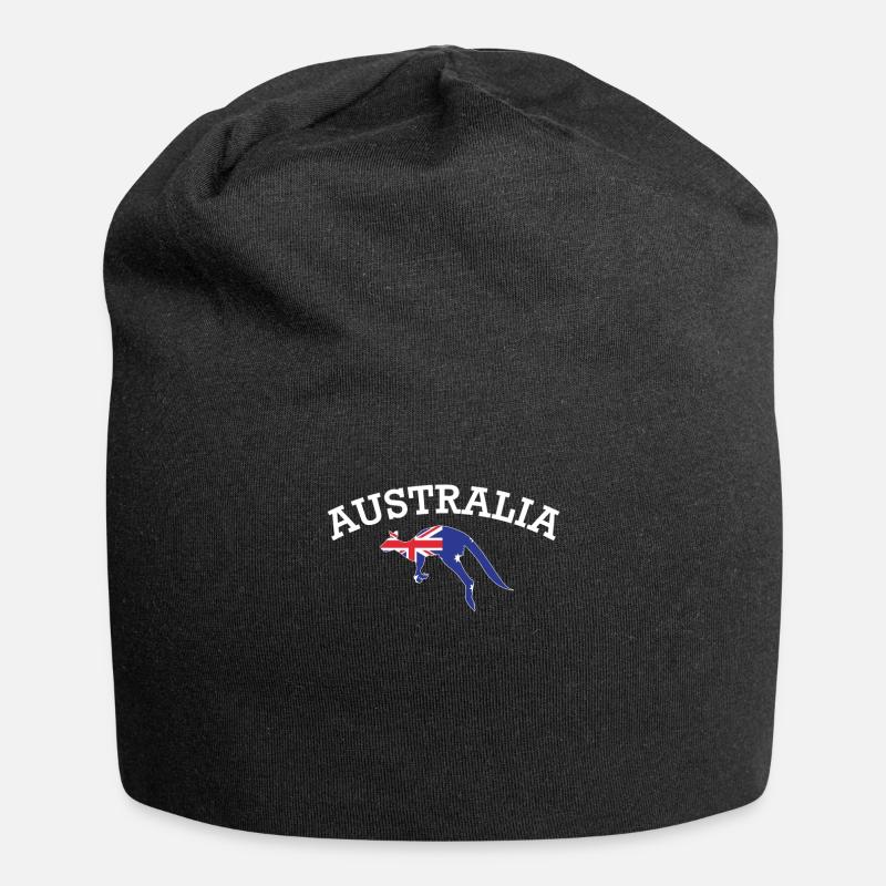 Australie - Bonnet en jersey - noir