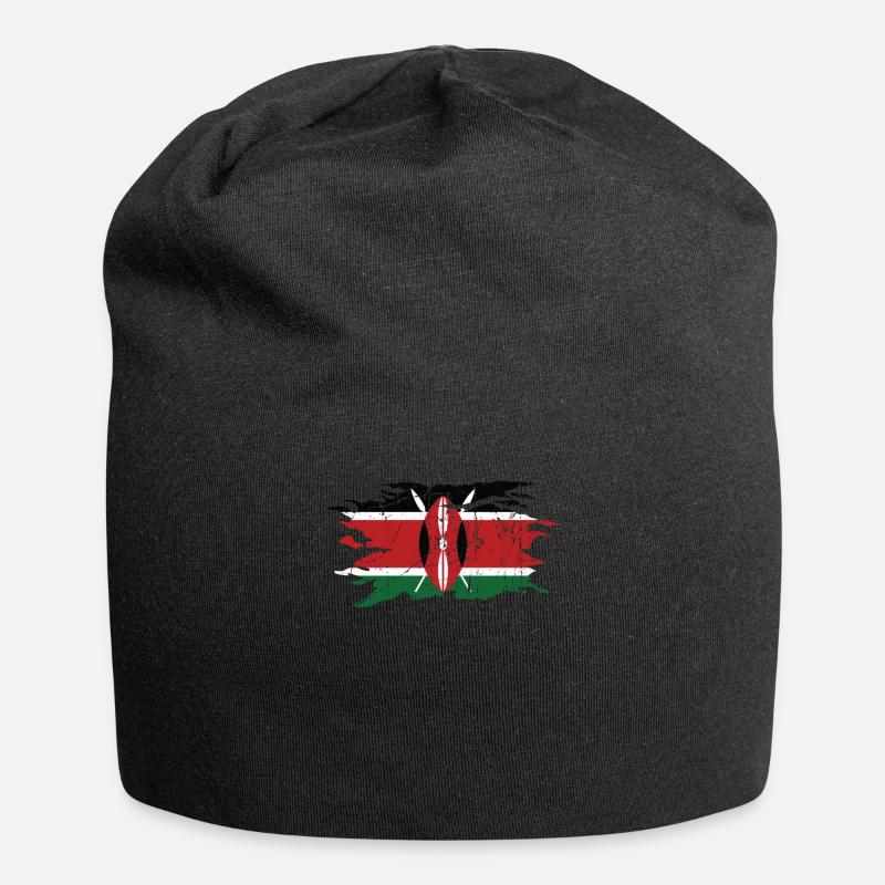 Kenia - Jersey-Beanie - Schwarz