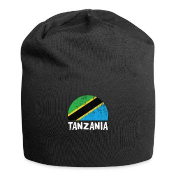 Tansania - Jersey-Beanie - Schwarz - Vorne