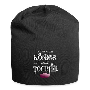 Geliebte Tochter - Jersey-Beanie - Schwarz - Vorne
