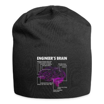 Cerveau d'ingénieur - Bonnet en jersey - noir - Devant