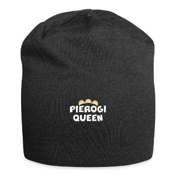 PIEROGI QUEEN pirogue queen poland polish - Jersey Beanie - charcoal grey - Front