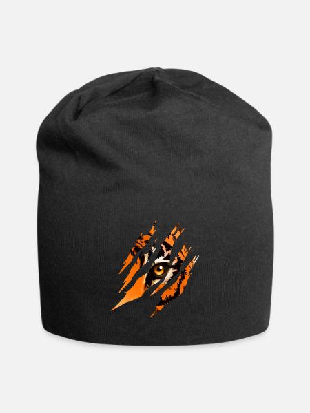 Tiger Eye - Jersey-Beanie - Schwarz