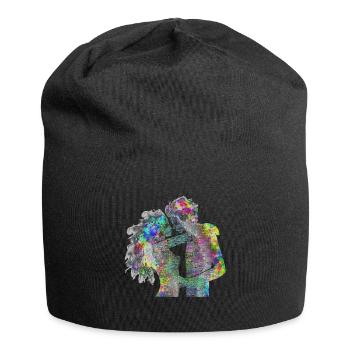Loving couple psychedelic - Jersey Beanie - black - Front