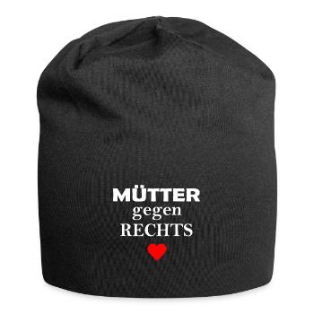 Mütter gegen Rechts Anti Rassismus FCK AFD Nazis - Jersey-Beanie - Schwarz - Vorne