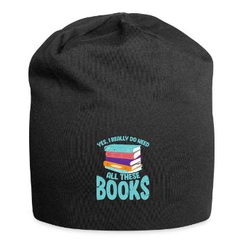 Bücher - Jersey-Beanie - Schwarz - Vorne