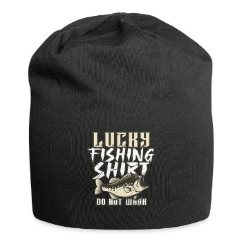 Fischen - Jersey-Beanie - Schwarz - Vorne