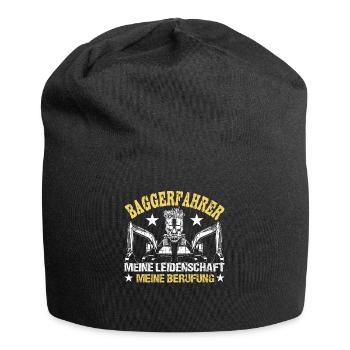 Baggerfahrer Sprüche Bagger Baggerführer Baustelle - Jersey-Beanie - Schwarz - Vorne