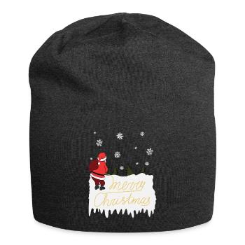 Joyeux noël, père noël, pipi, laid, christ - Bonnet en jersey - charbon - Devant