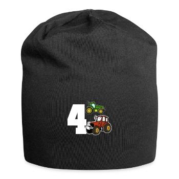Tracteur 4e anniversaire - Bonnet en jersey - noir - Devant