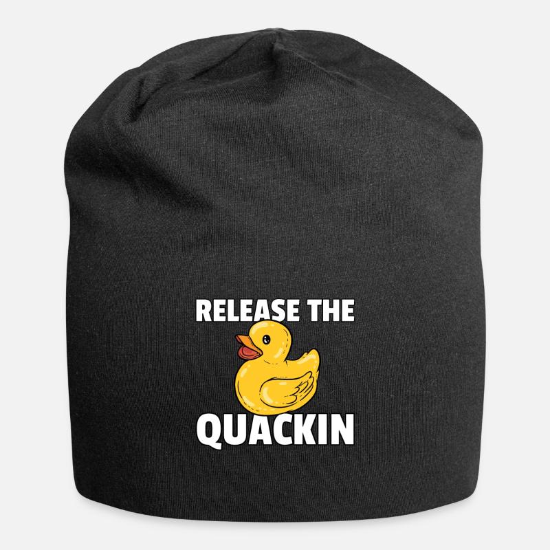 Gummiente Quietscheentchen Badeente Ente - Jersey-Beanie - Schwarz