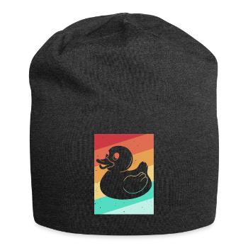 Rubber duck rubber duck bathing duck retro - Jersey Beanie - charcoal grey - Front