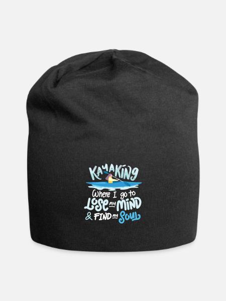 Kayaking relaxes me - Jersey Beanie - black