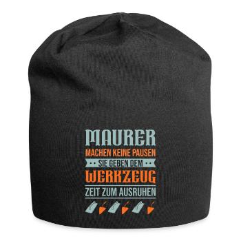 Maurer - Jersey-Beanie - Schwarz - Vorne