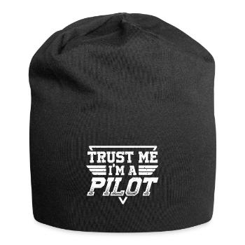 Trust me im a pilot flight instructor - Jersey Beanie - black - Front