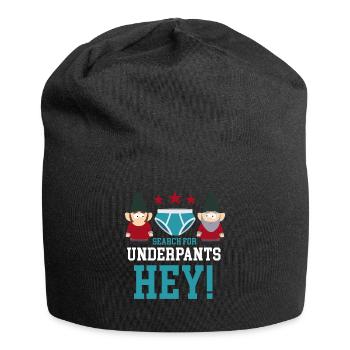 Search for underpants hey! - Jersey-Beanie - Schwarz - Vorne